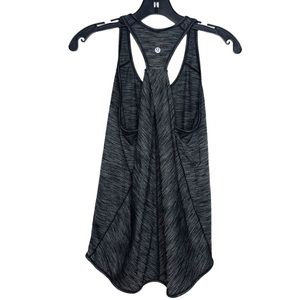 Lululemon Women's Essential Tank Top Razorback Black Gray Size 2